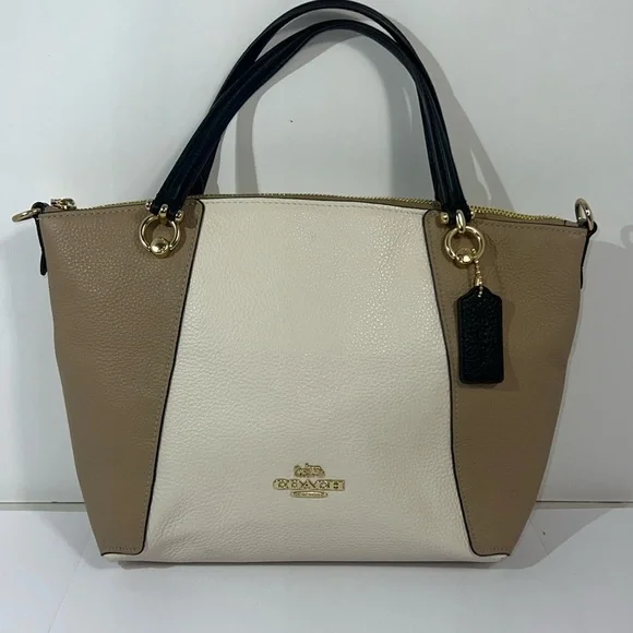 Coach Kacey Crossbody Bag Gold Hardware and Colorblock Satchel - Picture 1 of 17